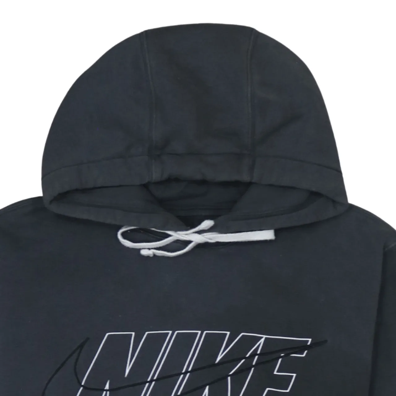 Nike Black Hoodie Men's Small Printed Front Logo Drawstring Hood Pouch Pocket Sweatshirt sold by Vintage Club product image thumbnail 3