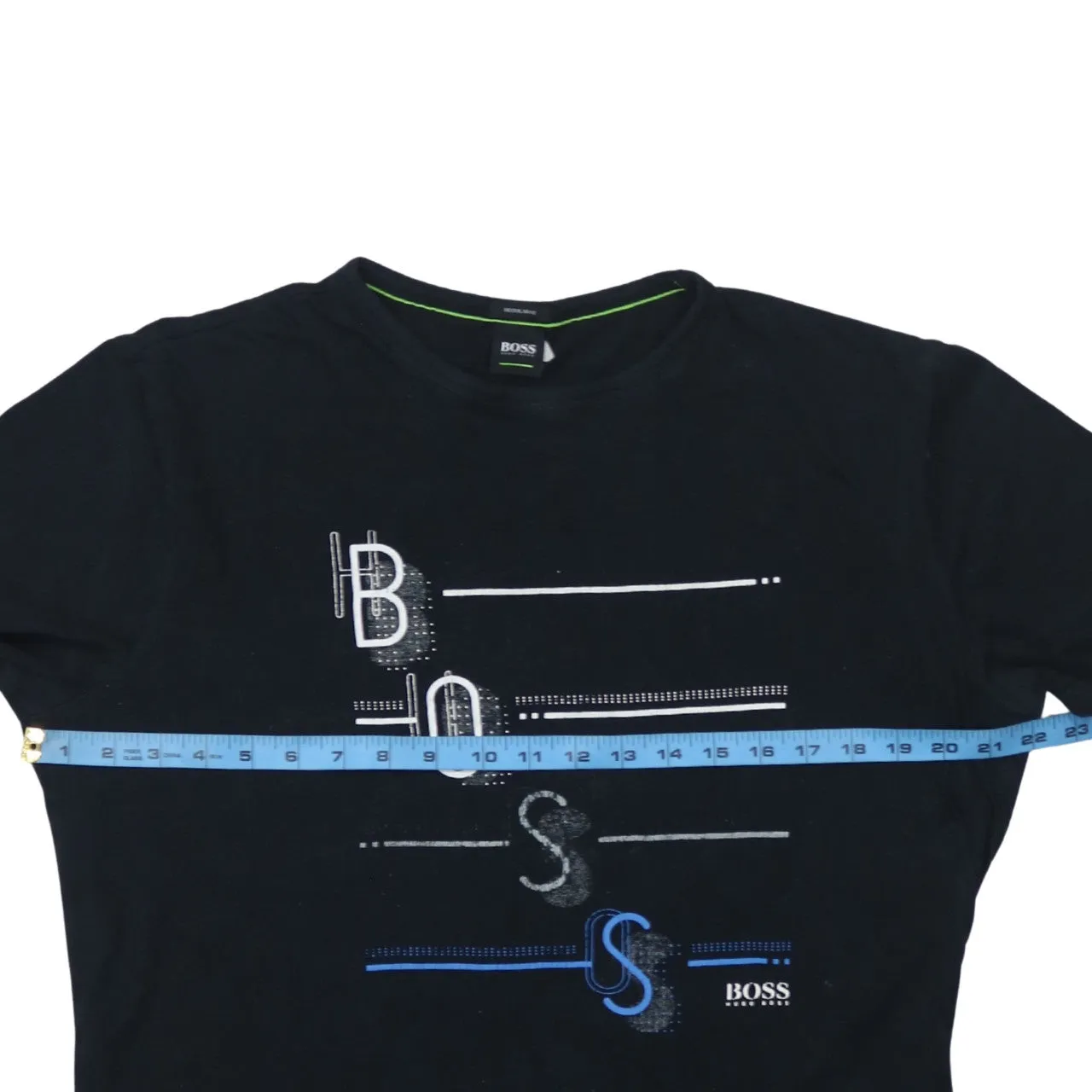 HUGO BOSS Black Graphic T Shirt Men's Large Printed Front Logo Short Sleeve Casual Tee sold by Vintage Club product image thumbnail 5