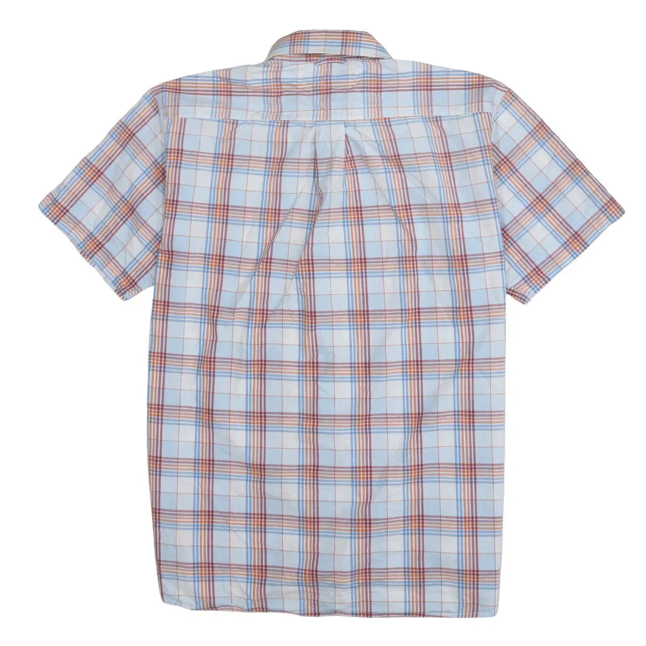 Tommy Hilfiger White Check Shirt Men’s Large Button Down Plaid Short Sleeve Top sold by Vintage Club product image thumbnail 2