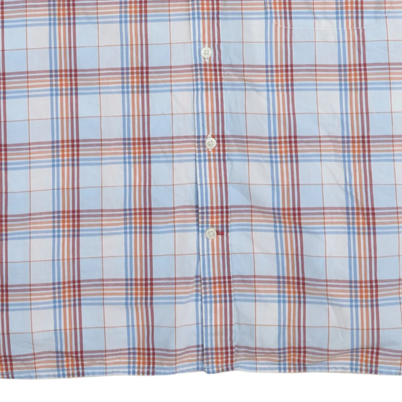 Tommy Hilfiger White Check Shirt Men’s Large Button Down Plaid Short Sleeve Top sold by Vintage Club product image thumbnail 4