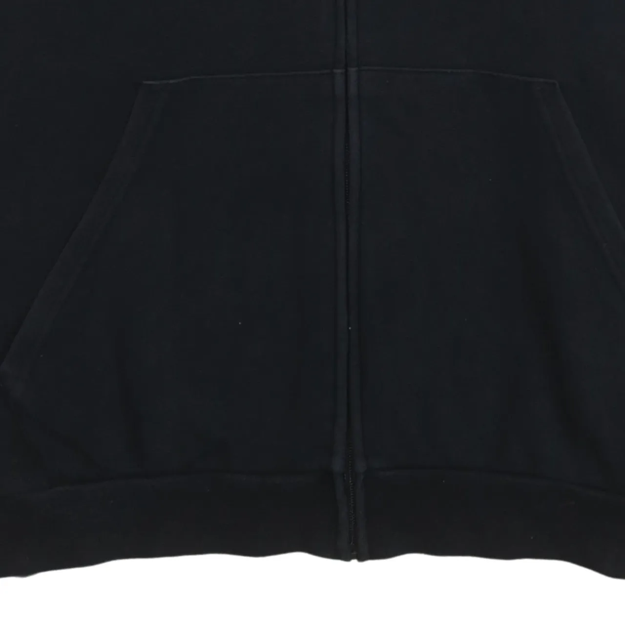 Adidas Black Full Zip Hoodie Men's XXLarge Three Stripe Sleeves Printed Logo Sweatshirt sold by Vintage Club product image thumbnail 4