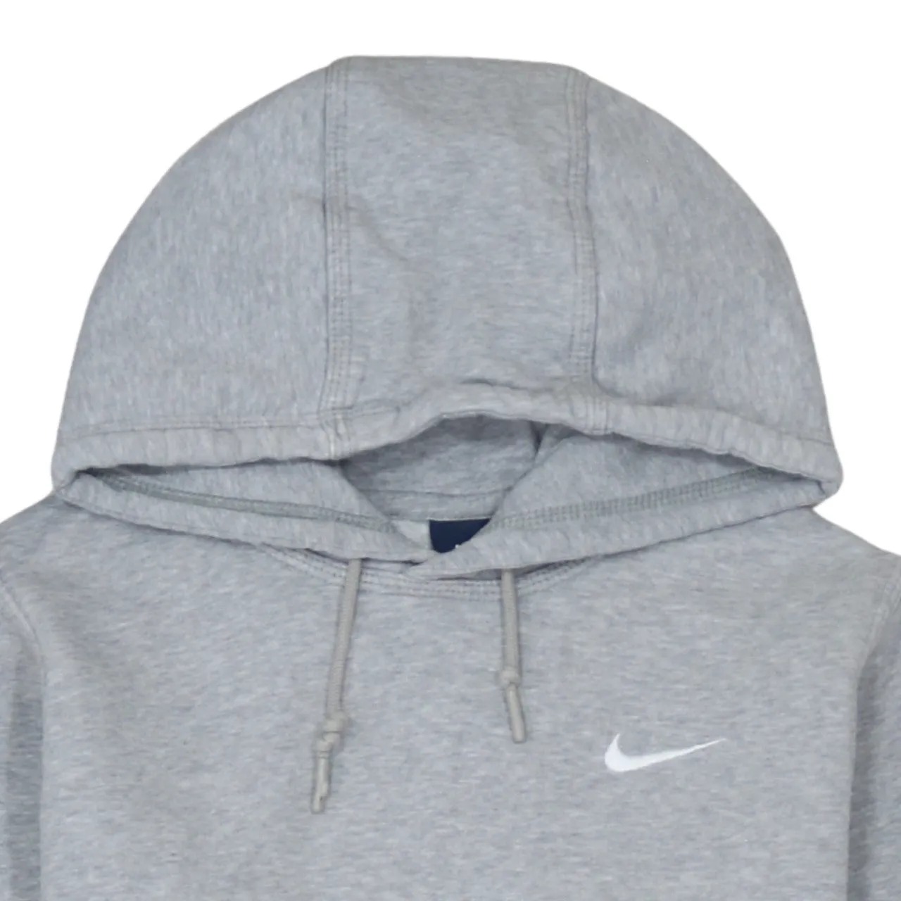Nike Grey Hoodie Men's Small Embroidered Swoosh Logo Front Pocket Pullover Sweatshirt sold by Vintage Club product image thumbnail 3