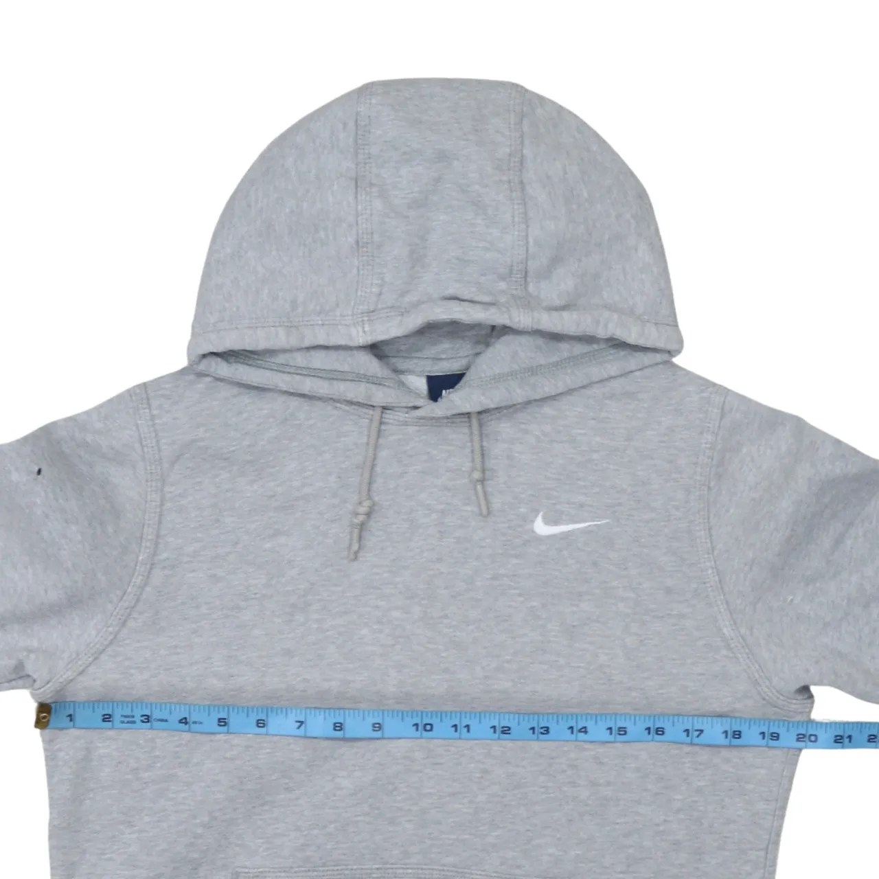 Nike Grey Hoodie Men's Small Embroidered Swoosh Logo Front Pocket Pullover Sweatshirt sold by Vintage Club product image thumbnail 5