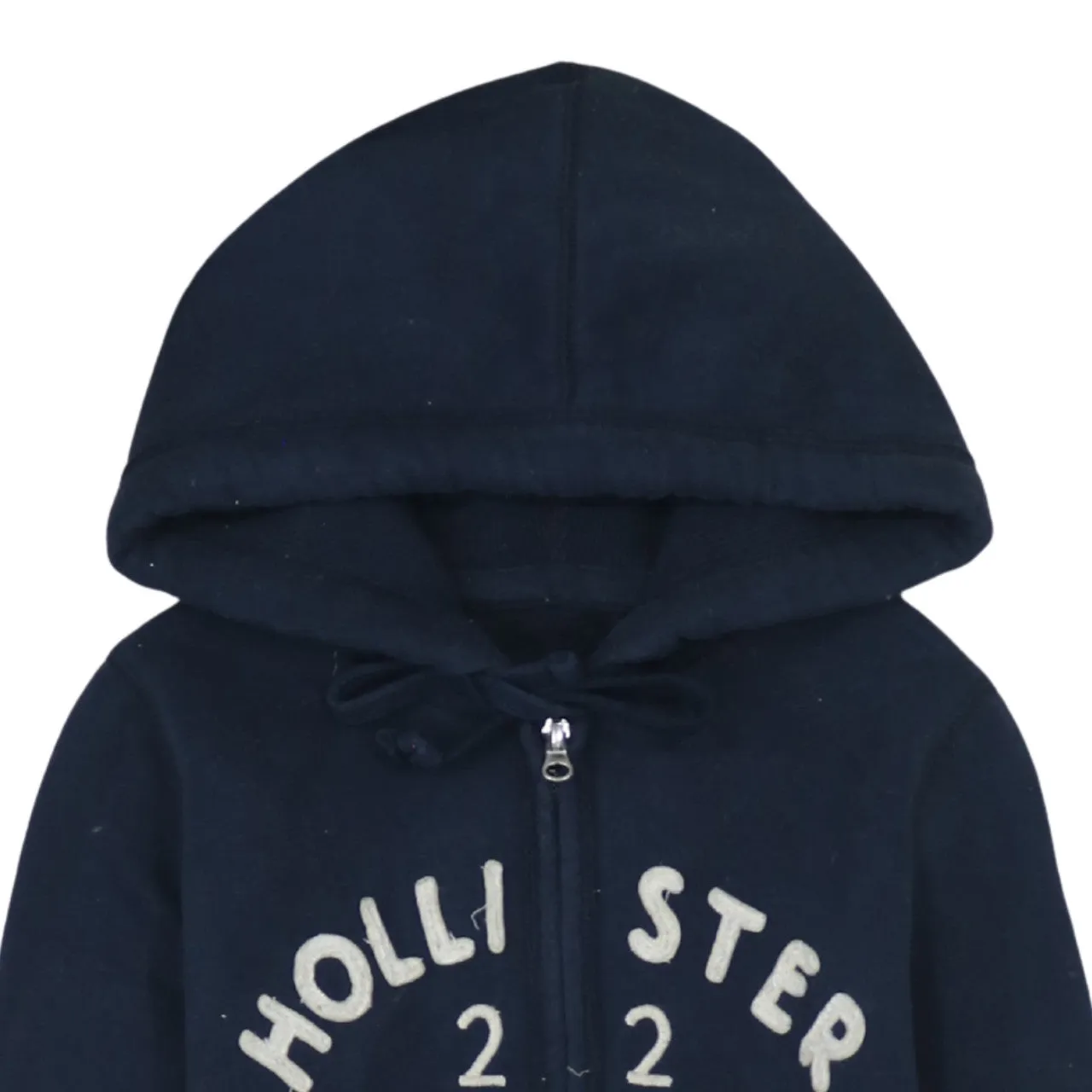 Hollister 90's Spellout Full Zip Up Hoodie Small Navy Blue sold by Vintage Club product image thumbnail 3