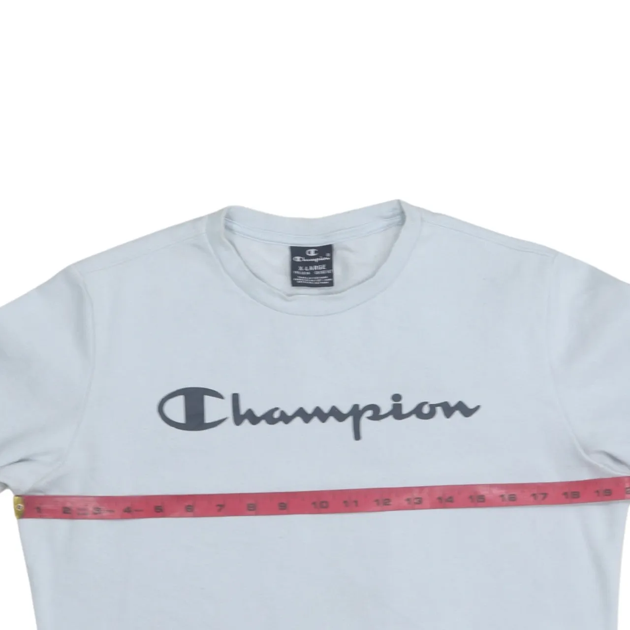 Champion 90's Spellout Crew Neck Sweatshirt XLarge Blue sold by Vintage Club product image thumbnail 5
