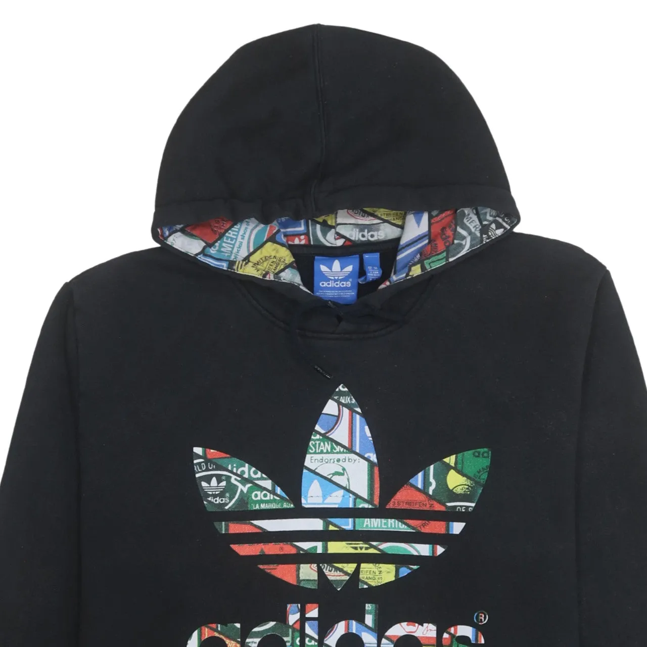 Adidas 90's Spellout Pullover Hoodie XLarge Black sold by Vintage Club product image thumbnail 3