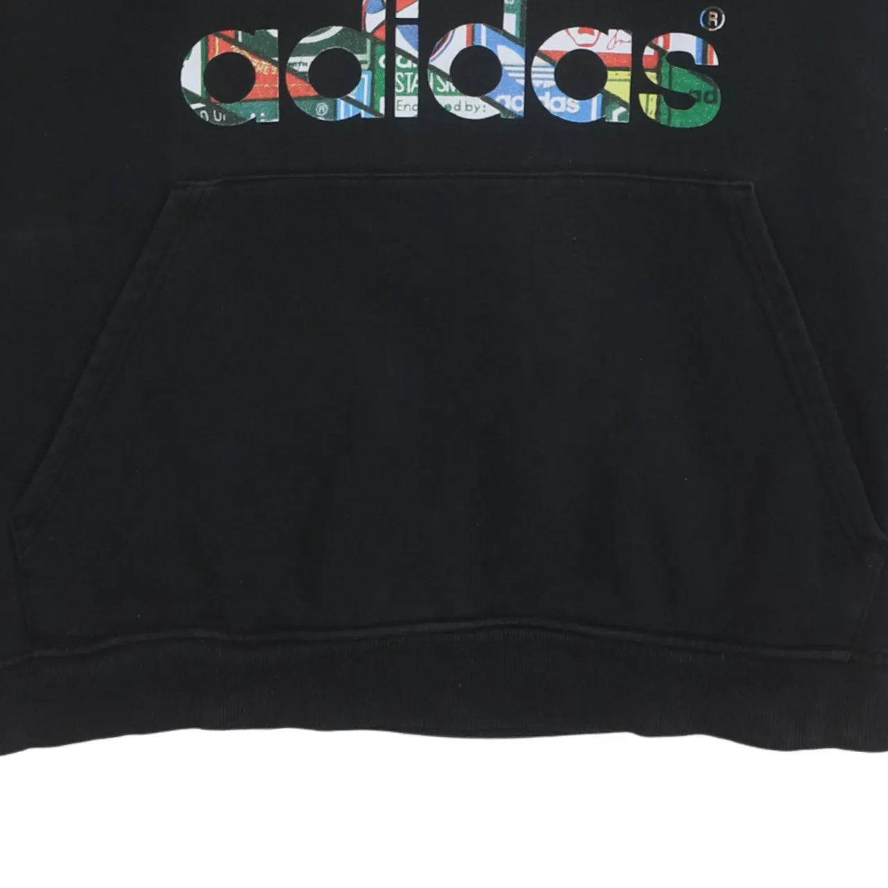 Adidas 90's Spellout Pullover Hoodie XLarge Black sold by Vintage Club product image thumbnail 4