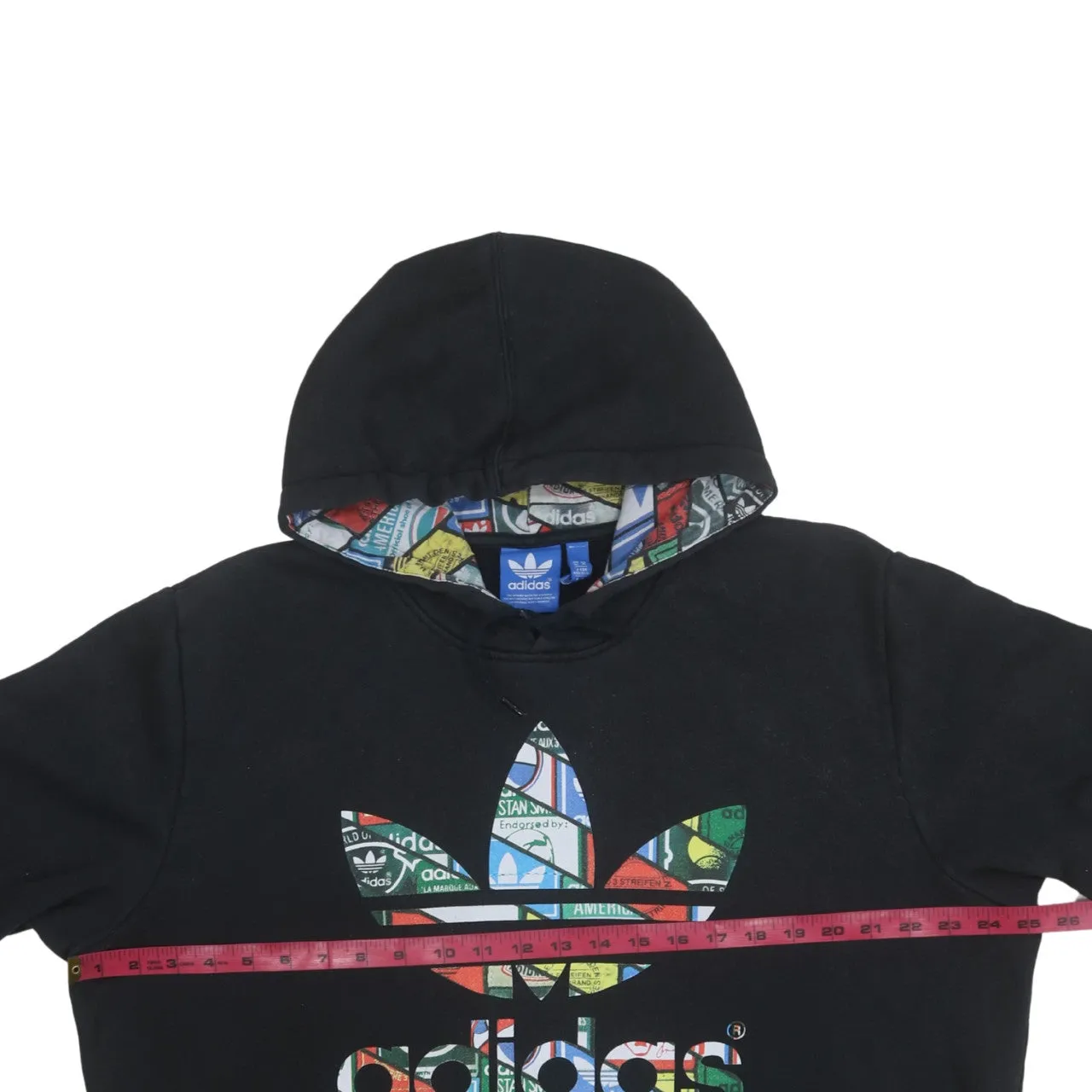 Adidas 90's Spellout Pullover Hoodie XLarge Black sold by Vintage Club product image thumbnail 5