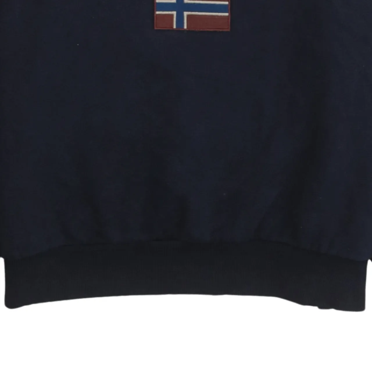 Napapijri 90's Spellout Pullover Hoodie Large Navy Blue sold by Vintage Club product image thumbnail 4