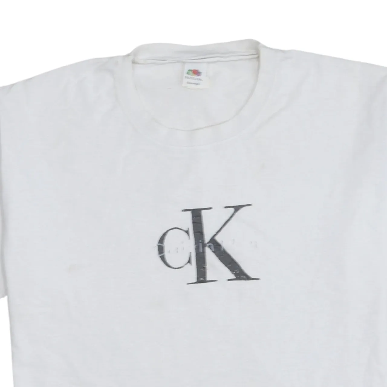 Calvin Klein 90's Spellout Short Sleeves T Shirt Medium White sold by Vintage Club product image thumbnail 3