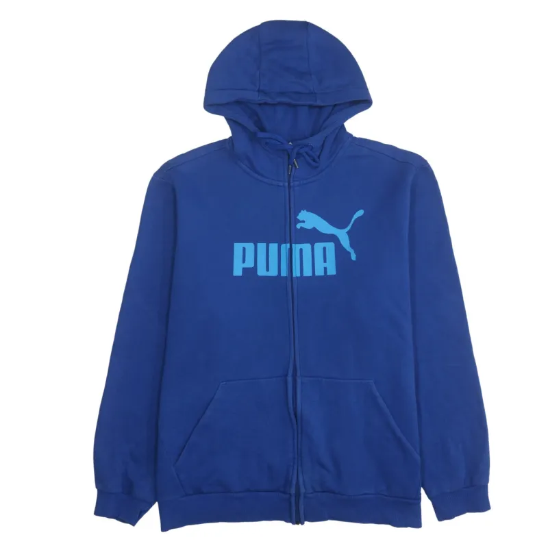 Puma 90's Spellout Full Zip Up Hoodie XLarge Blue sold by Vintage Club