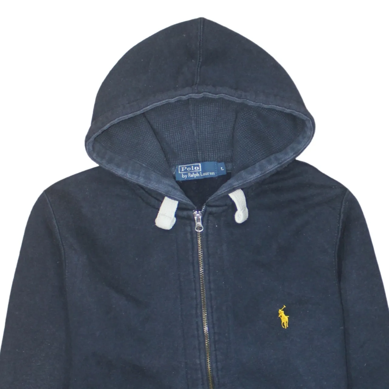 Polo Ralph Lauren 90's Lightweight Full Zip Up Hoodie Large Navy Blue sold by Vintage Club product image thumbnail 3