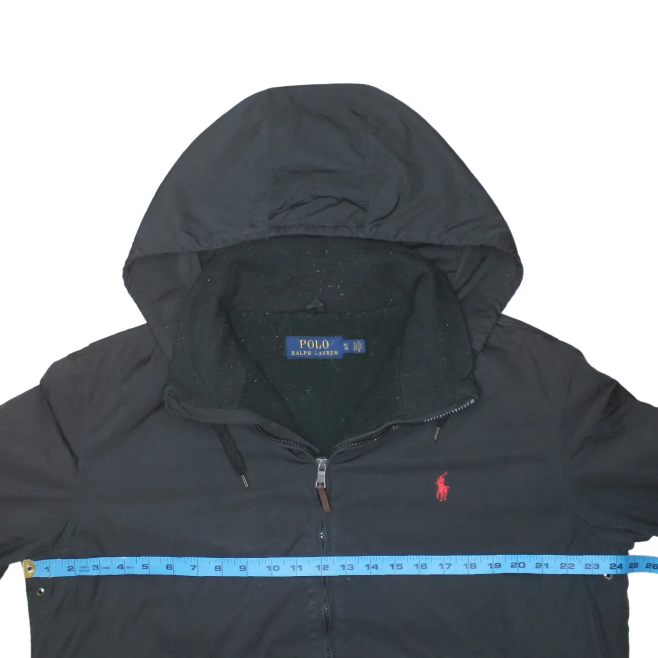 Polo Ralph Lauren 90's Hooded Full Zip Up Windbreaker XLarge Black sold by Vintage Club product image thumbnail 5