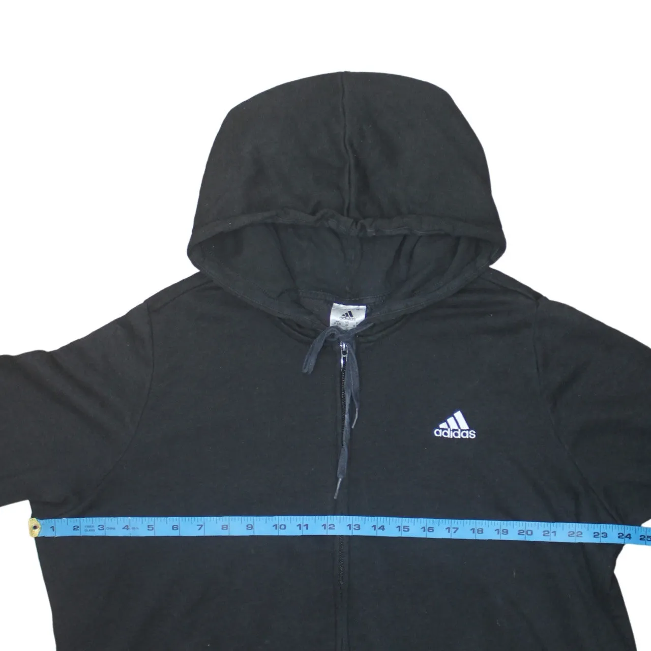 Adidas 90's Drawstring Pockets Full Zip Up Hoodie XXLarge (2XL) Black sold by Vintage Club product image thumbnail 5
