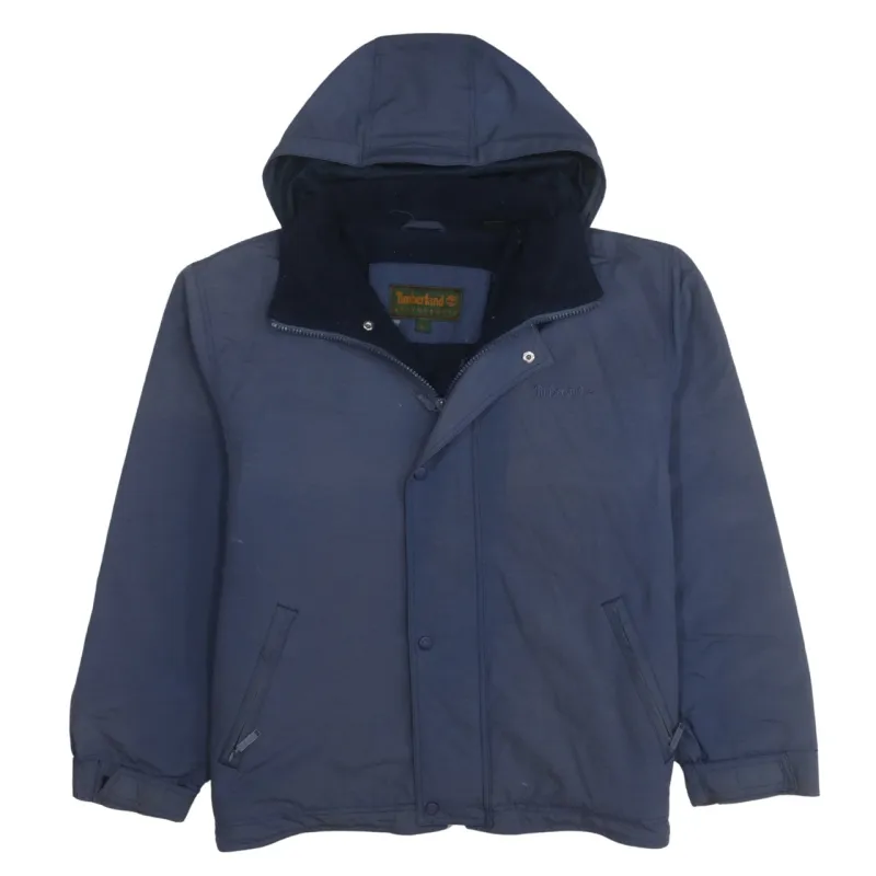 Timberland 90's Hooded Full Zip Up Windbreaker Large Navy Blue sold by Vintage Club
