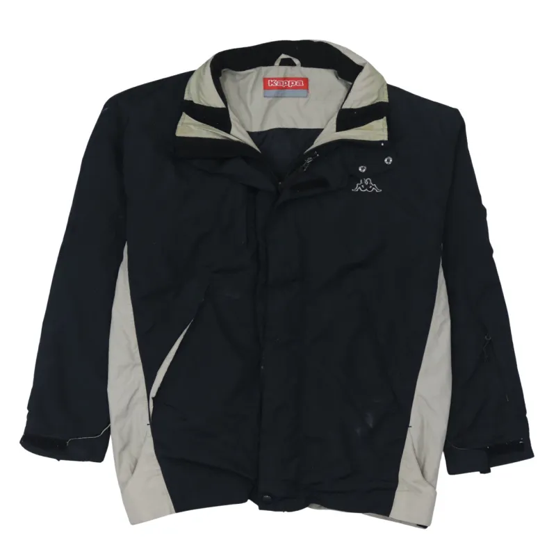Kappa 90's Lightweight Full Zip Up Windbreaker XLarge  Black sold by Vintage Club