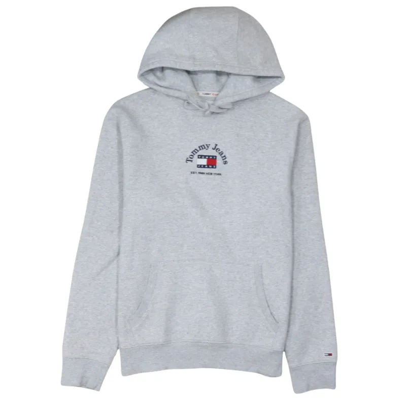 Tommy Jeans 90's Drawstring Pockets Pullover Hoodie Medium Grey made by Vintage Club