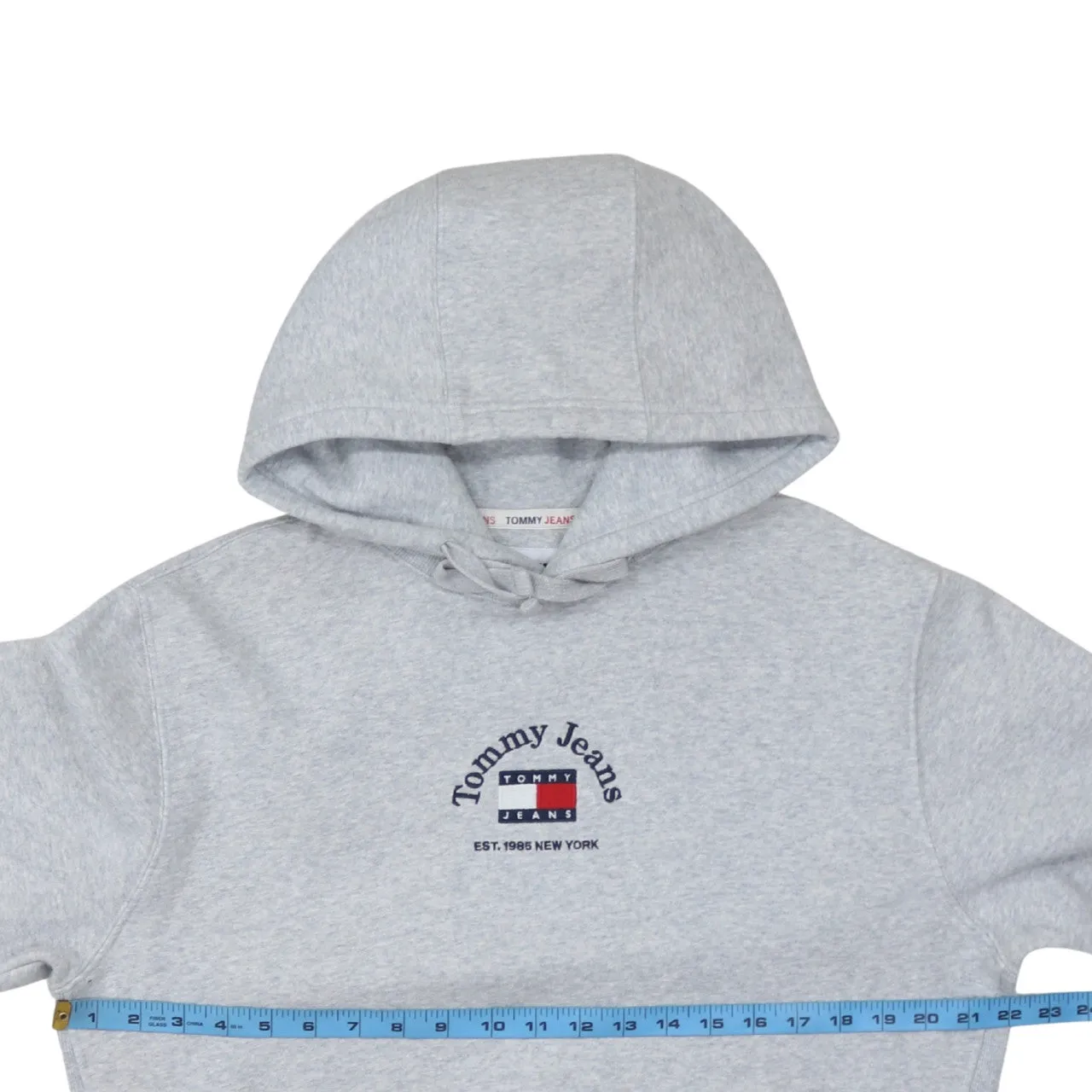 Tommy Jeans 90's Drawstring Pockets Pullover Hoodie Medium Grey sold by Vintage Club product image thumbnail 5
