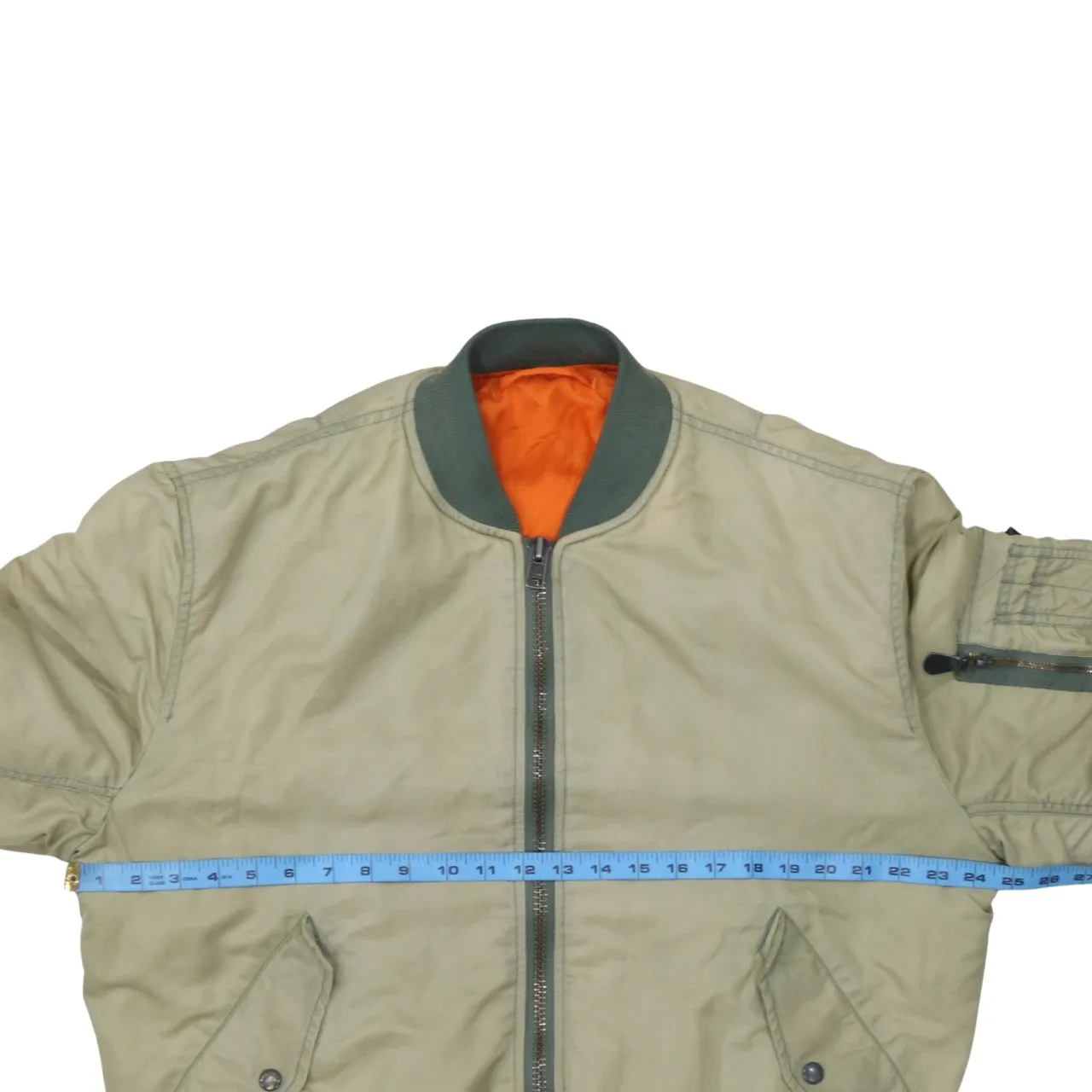 Retro 90's Plain Full Zip Up Windbreaker Large Khaki Green sold by Vintage Club product image thumbnail 5