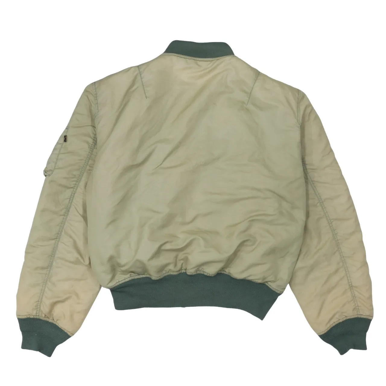 Retro 90's Plain Full Zip Up Windbreaker Large Khaki Green sold by Vintage Club product image thumbnail 2