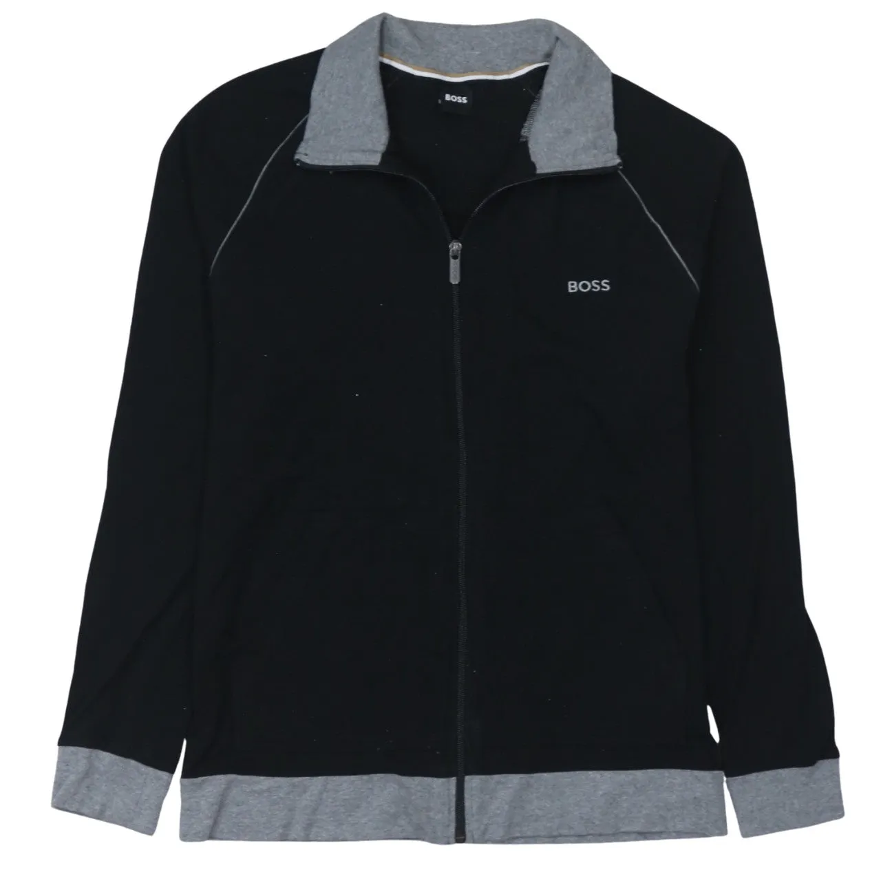 HUGO BOSS 90's Lightweight Full Zip Up Sweatshirt Medium Black sold by Vintage Club