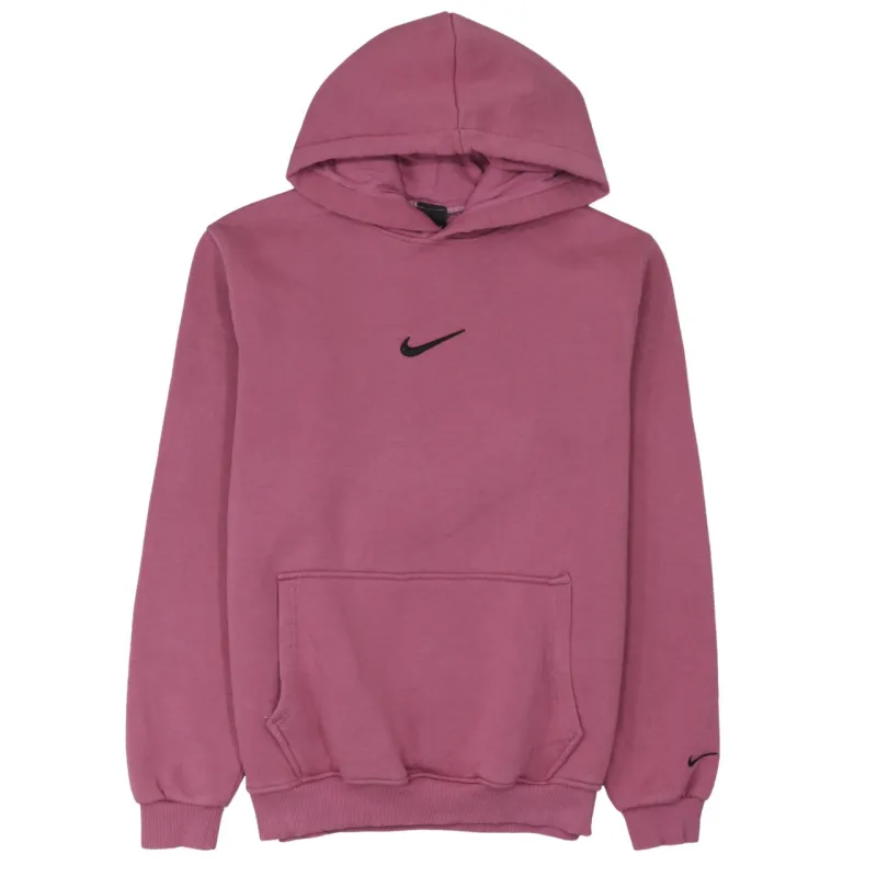 Nike 90's Center Middle Swoosh Pullover Hoodie Large Pink sold by Vintage Club