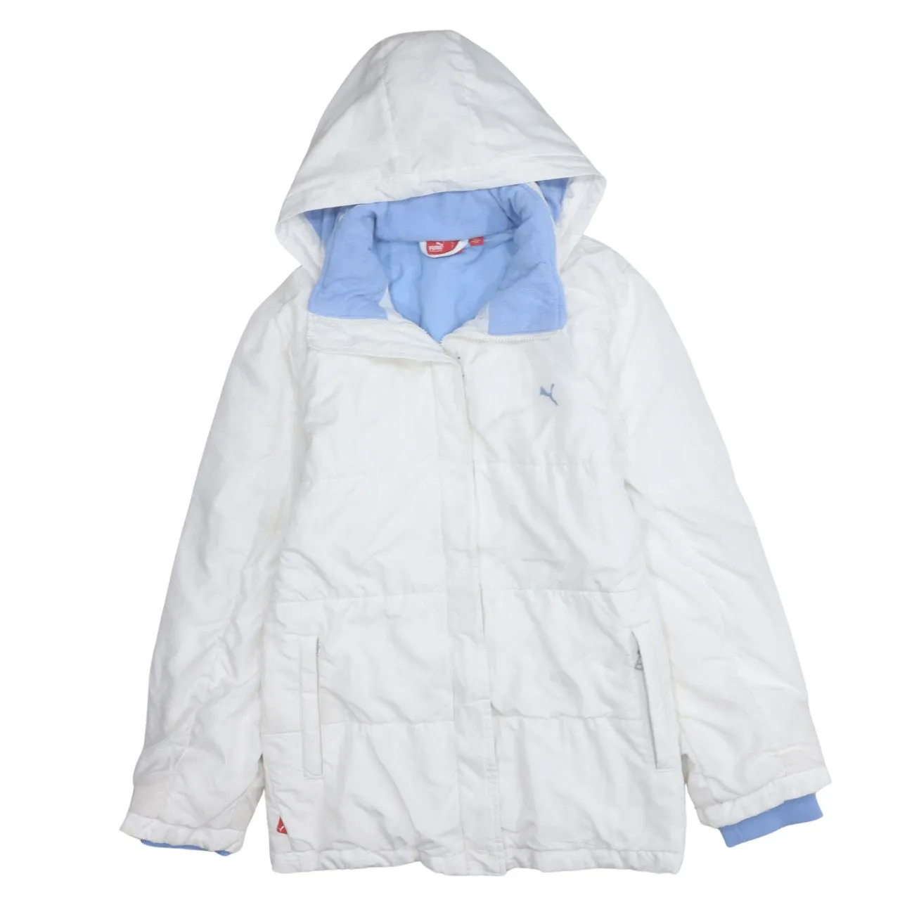 Puma 90's Hooded Full Zip Up Windbreaker Large White sold by Vintage Club