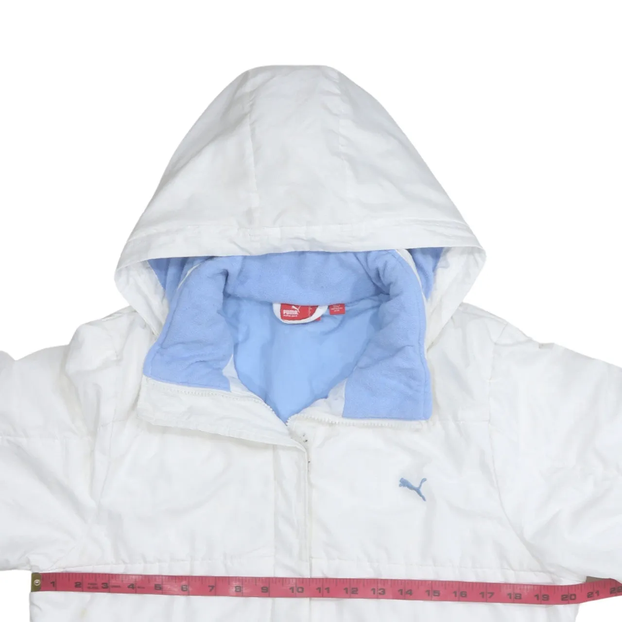 Puma 90's Hooded Full Zip Up Windbreaker Large White sold by Vintage Club product image thumbnail 5