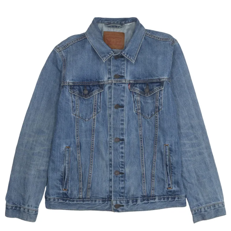 Levi Strauss &Co 90's Plain Button Up Denim Jacket Large Blue made by Levi's