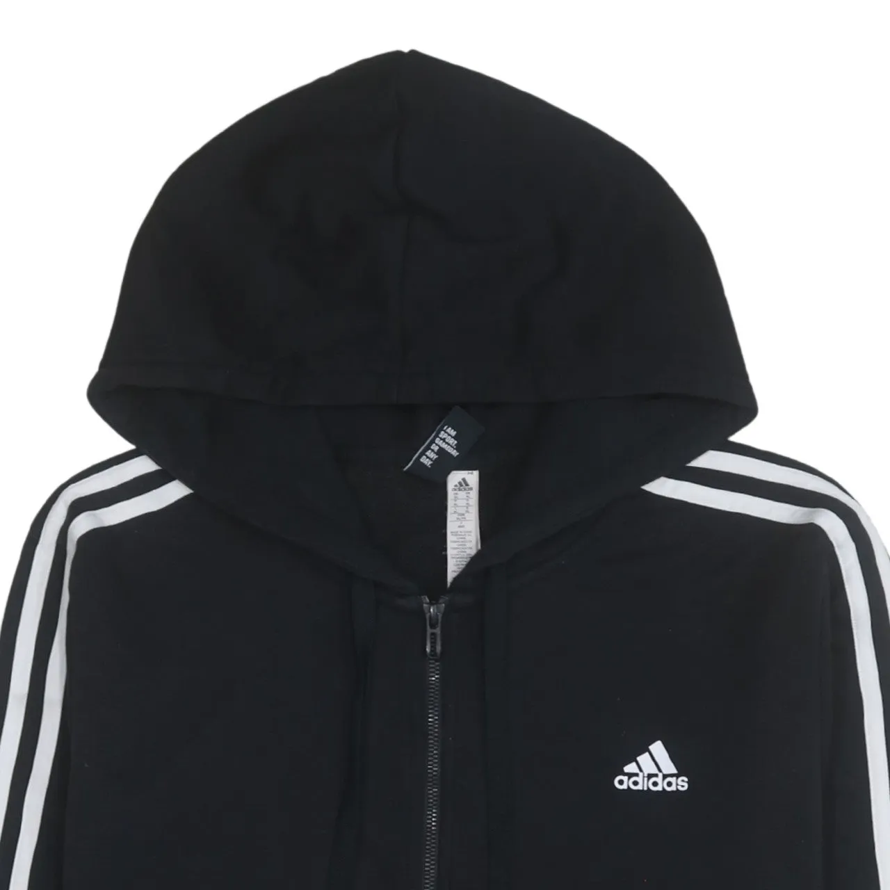 Adidas 90's Short Sleeves Full Zip Up Hoodie XLarge Black sold by Vintage Club product image thumbnail 3