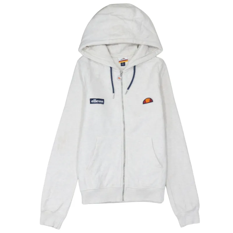 Ellesse 90's Lightweight Full Zip Up Hoodie Medium Beige Cream sold by Vintage Club