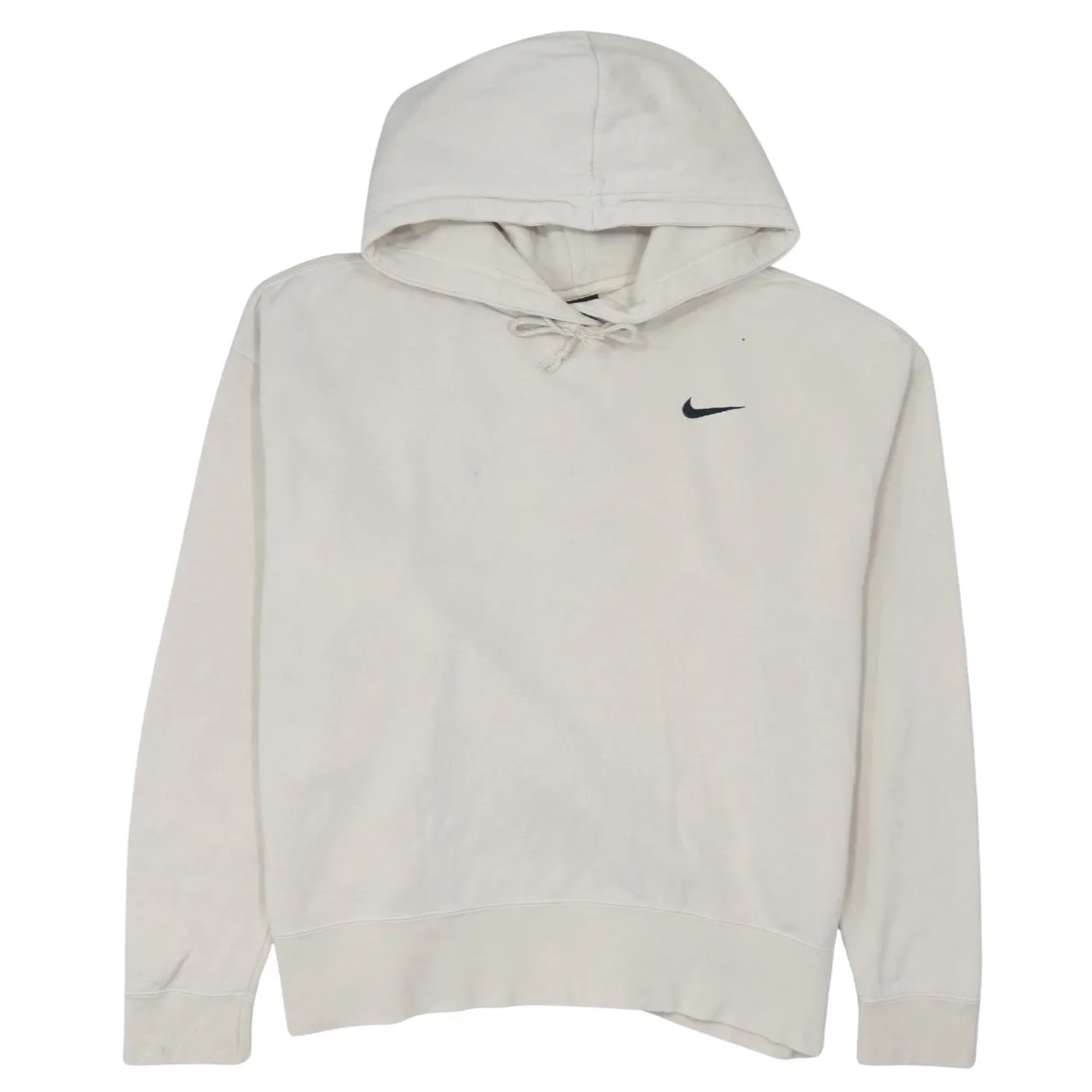 Nike 90's Swoosh Pullover Hoodie Medium Beige Cream sold by Vintage Club