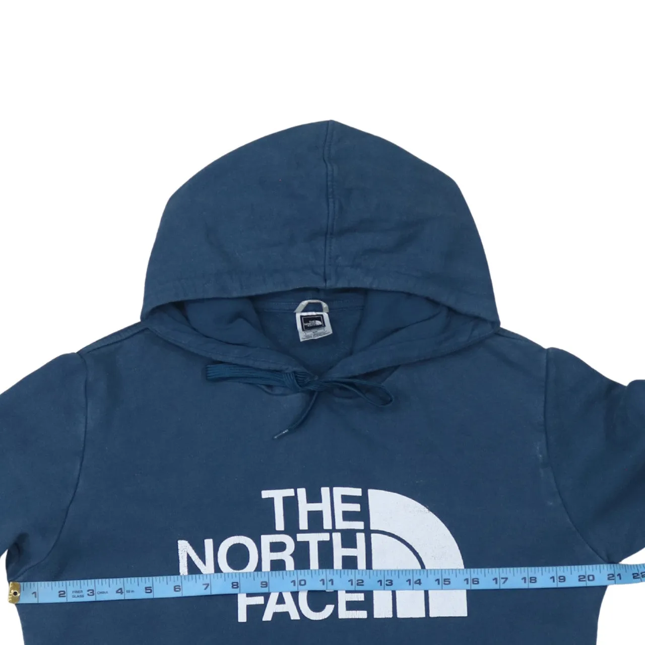 The North Face 90's Spellout Pullover Hoodie Small Navy Blue sold by Vintage Club product image thumbnail 5