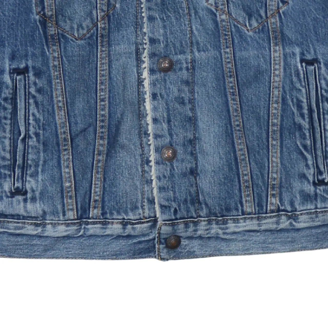Levi's 90's Plain Button Up Denim Jacket XSmall Blue sold by Vintage Club product image thumbnail 4
