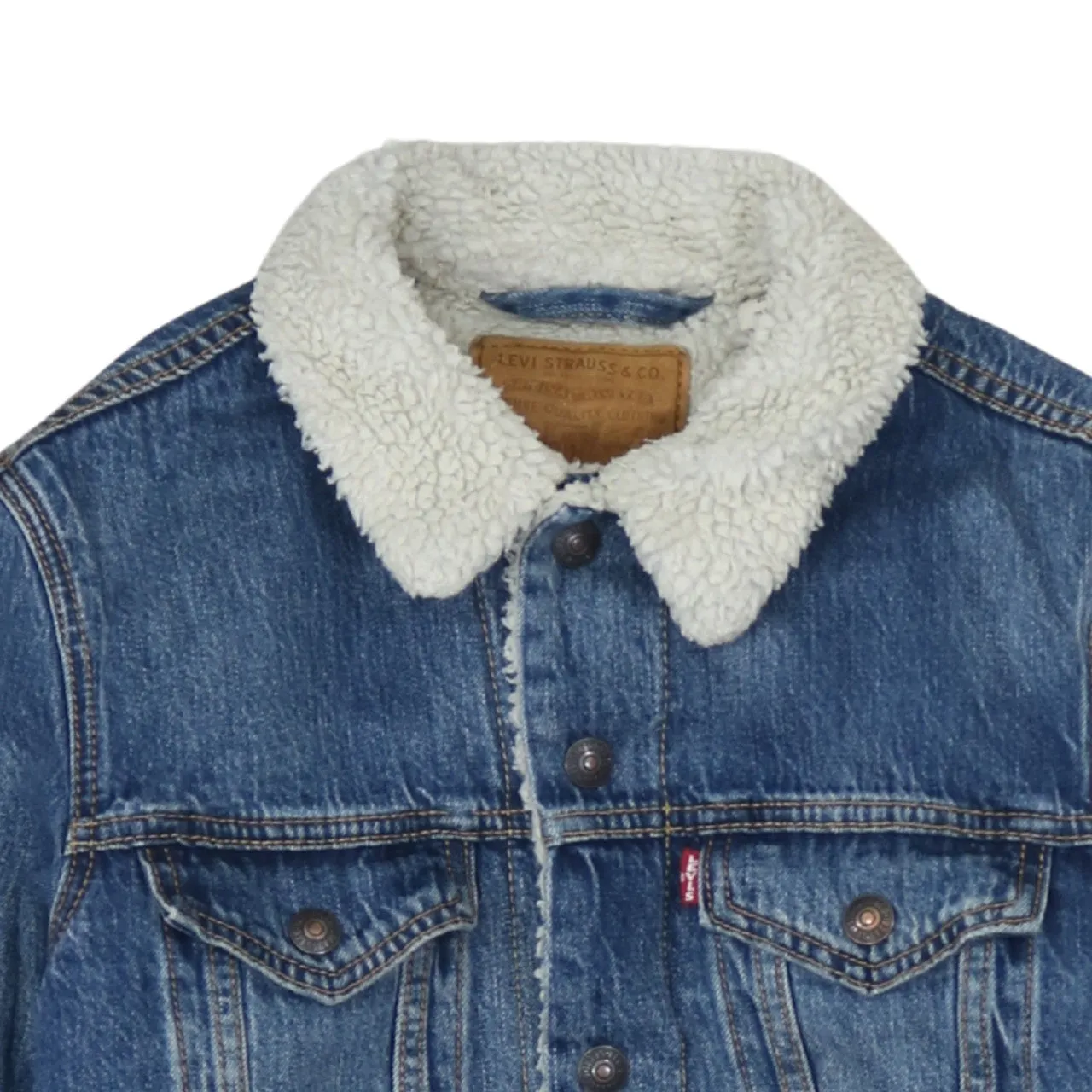 Levi's 90's Plain Button Up Denim Jacket XSmall Blue sold by Vintage Club product image thumbnail 3