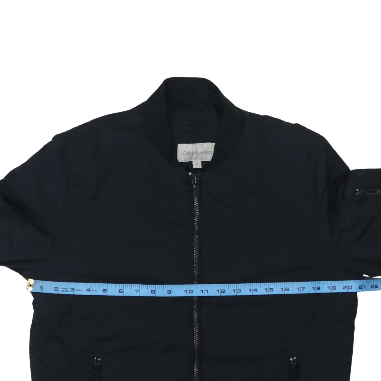 Calvin Klein 90's Plain Full Zip Up Windbreaker Medium Black sold by Vintage Club product image thumbnail 5