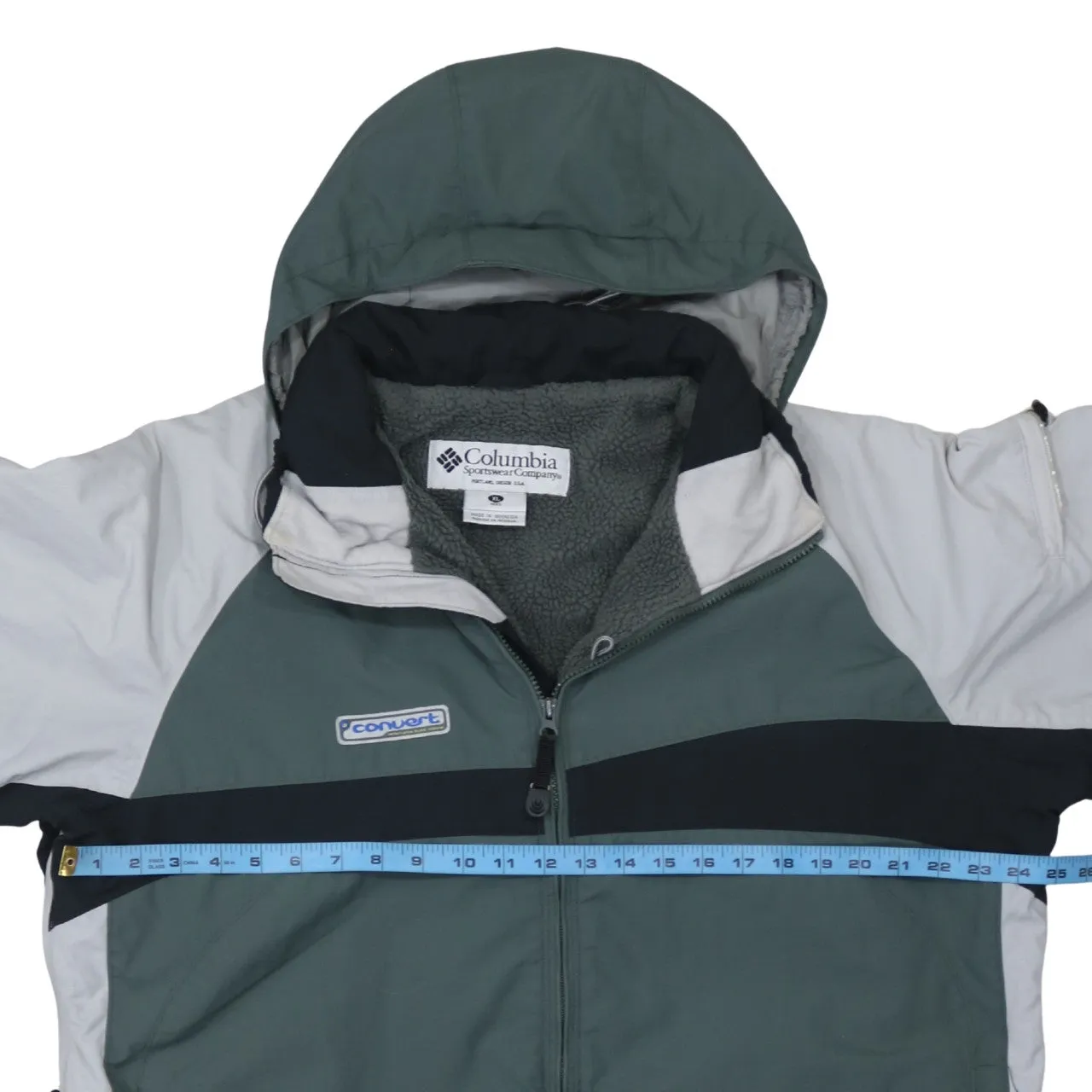 Columbia 90's Hooded Full Zip Up Windbreaker XLarge Green sold by Vintage Club product image thumbnail 5