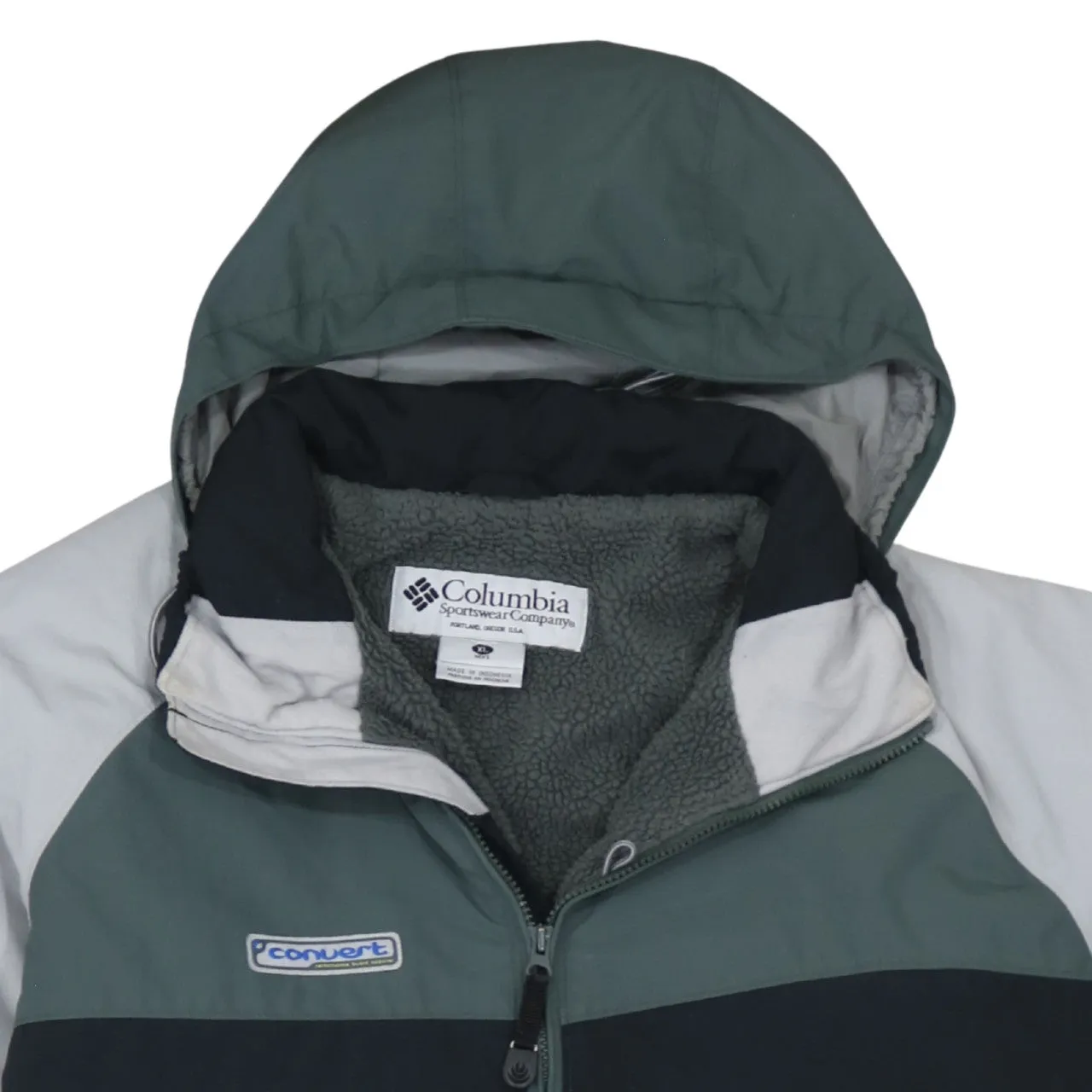 Columbia 90's Hooded Full Zip Up Windbreaker XLarge Green sold by Vintage Club product image thumbnail 3