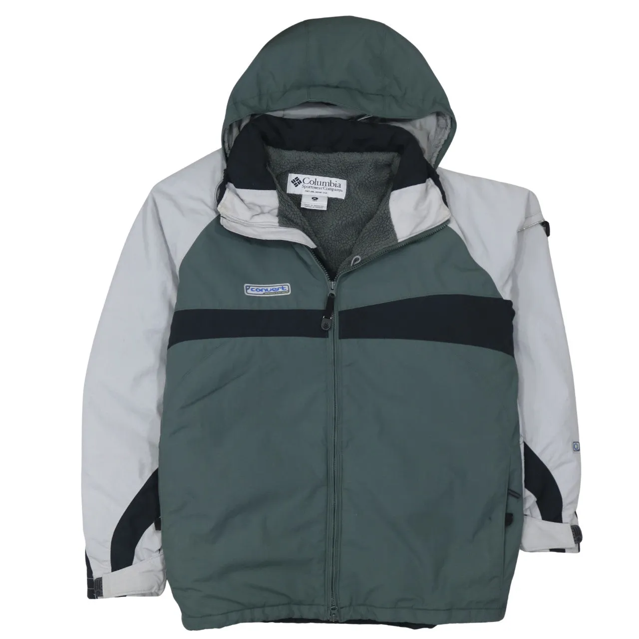 Columbia 90's Hooded Full Zip Up Windbreaker XLarge Green sold by Vintage Club