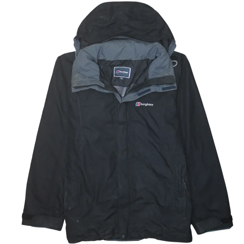 Berghaus 90's Hooded Full Zip Up Windbreaker Medium Black sold by Vintage Club