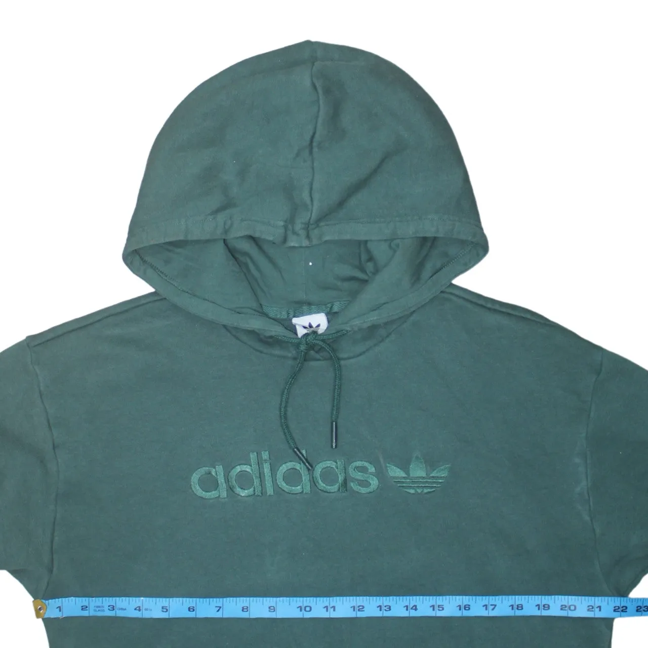 Adidas 90's Spellout Pullover Hoodie Medium Green sold by Vintage Club product image thumbnail 5