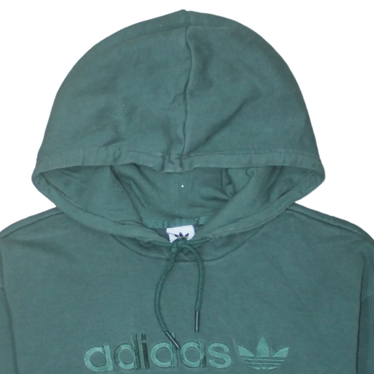 Adidas 90's Spellout Pullover Hoodie Medium Green sold by Vintage Club product image thumbnail 3