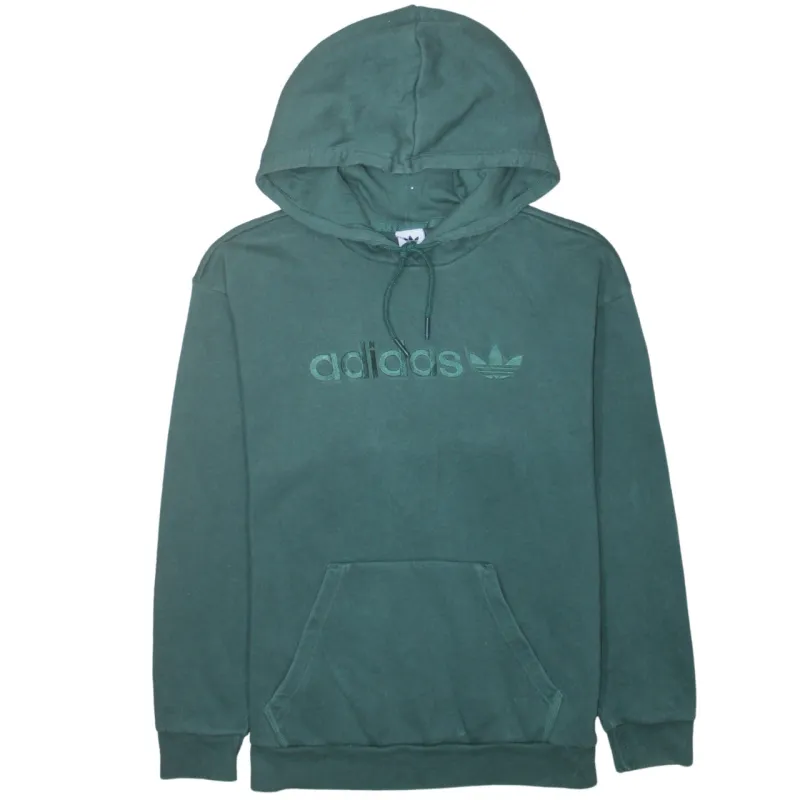 Adidas 90's Spellout Pullover Hoodie Medium  Green sold by Vintage Club