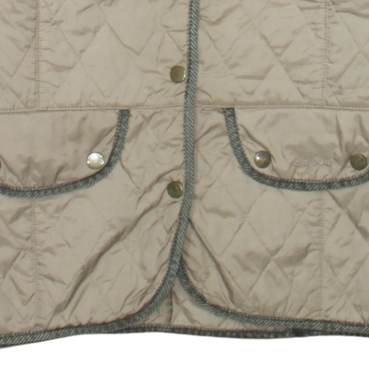 Barbour 90's Plain Button Up Windbreaker Medium Beige Cream sold by Vintage Club product image thumbnail 4