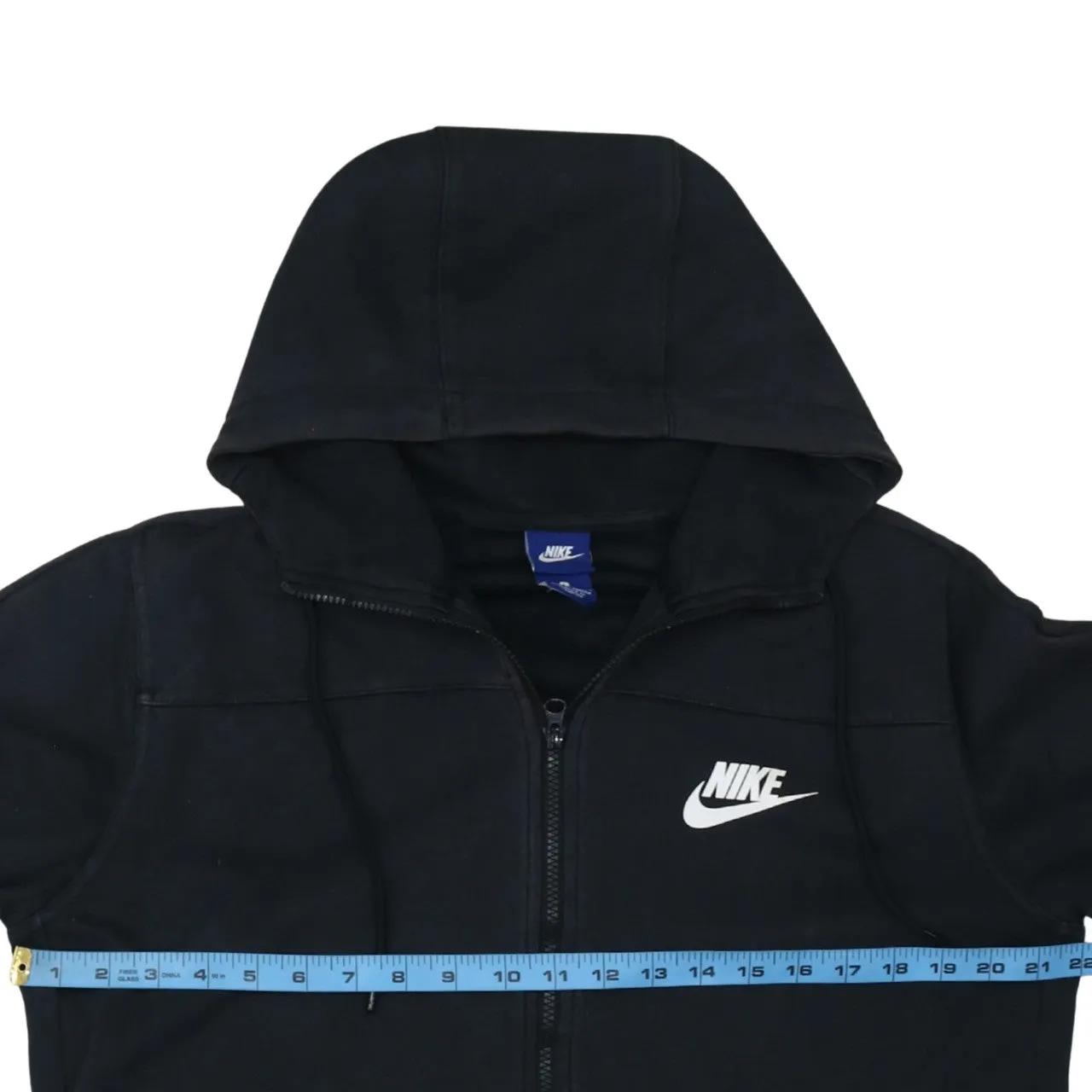 Nike 90's Swoosh Full Zip Up Hoodie Large Black sold by Vintage Club product image thumbnail 5
