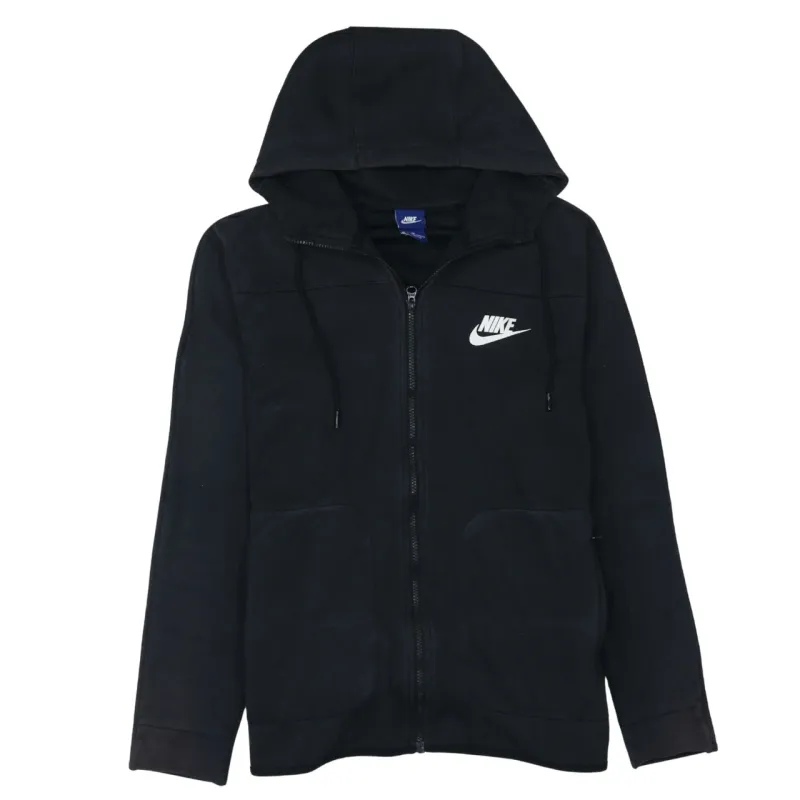 Nike 90's Swoosh Full Zip Up Hoodie Large Black sold by Vintage Club