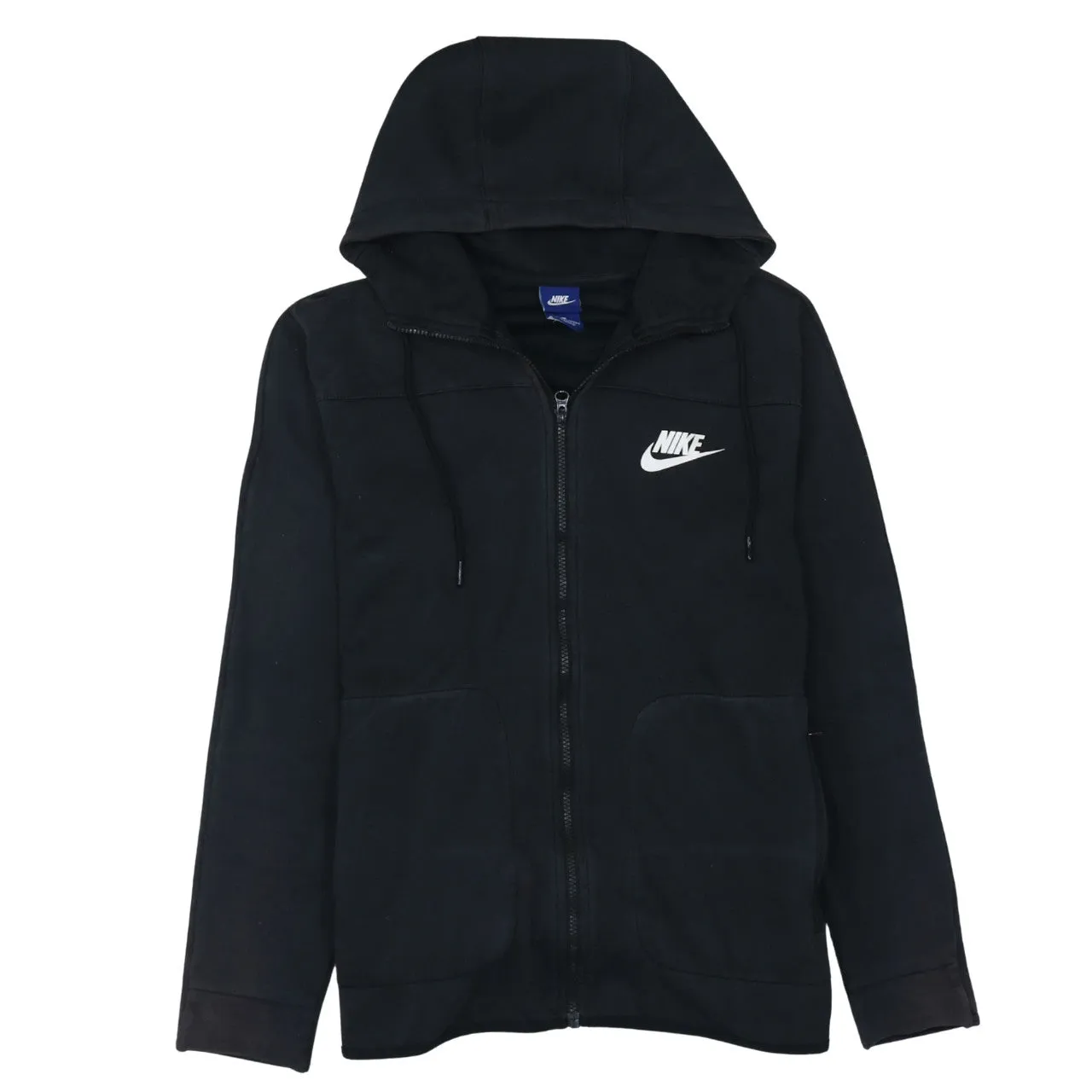 Nike 90's Swoosh Full Zip Up Hoodie Large Black sold by Vintage Club
