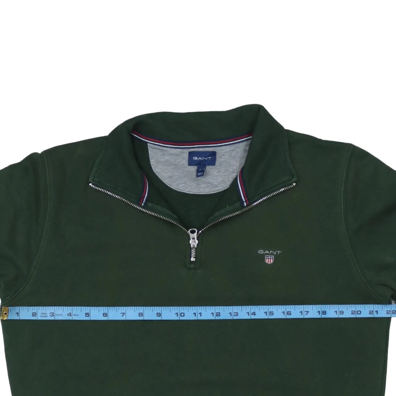 GANT 90's Lightweight Quarter Zip Sweatshirt Large Green sold by Vintage Club product image thumbnail 5