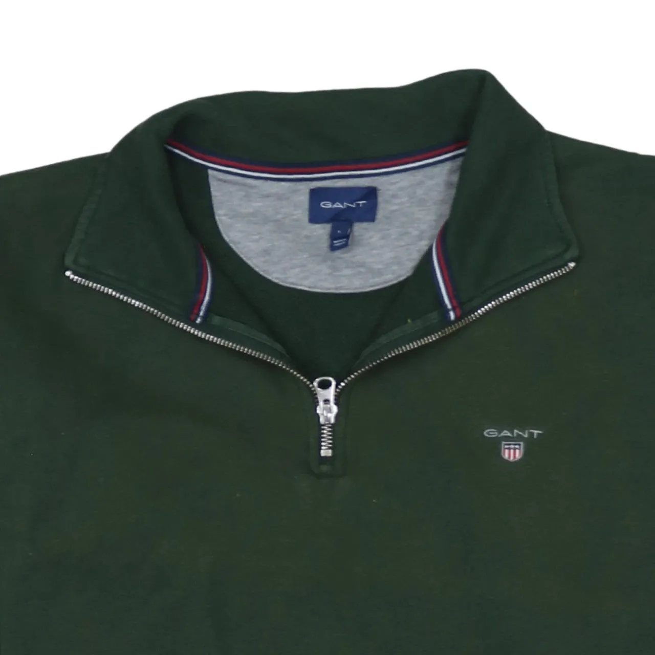 GANT 90's Lightweight Quarter Zip Sweatshirt Large Green sold by Vintage Club product image thumbnail 3