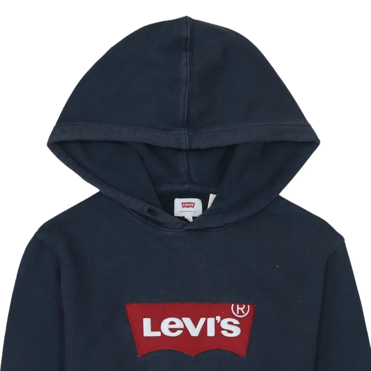 Levi's 90's Spellout Pullover Hoodie Small Navy Blue sold by Vintage Club product image thumbnail 3